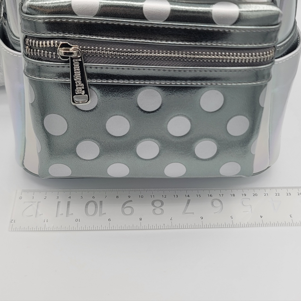 SOLD Loungefly Disney 100 Minnie Mouse Platinum Backpack & Wallet NEW NWT #1635 - Picture 14 of 16